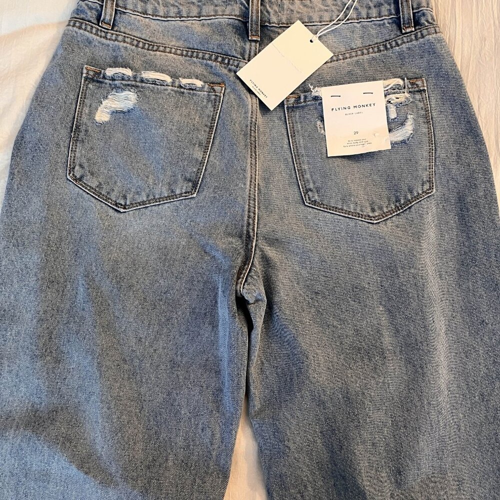 NWT Flying Monkey Light Blue Distressed Jeans - Picture 2 of 4